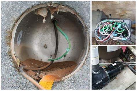 pool light junction box problems